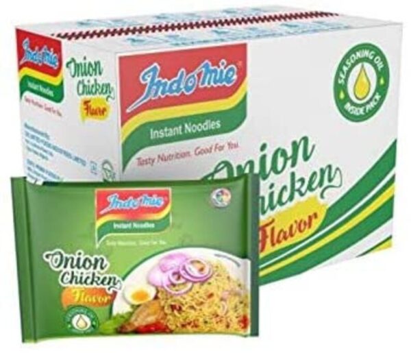 Indomie Chicken Onion Flavour Noodles, 70g. Pack of 40 in Box. (Free Shipping Within The UK!)