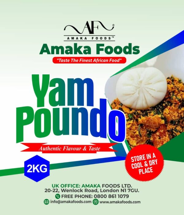 Pounded Yam Flour 2KG, (100% Yam)