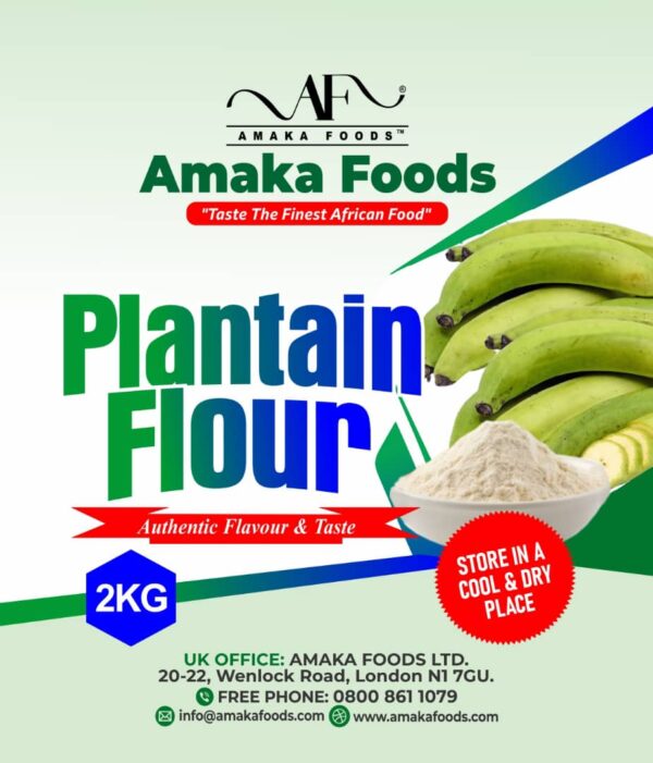 Plantain Flour 2KG. (100% Plantain)